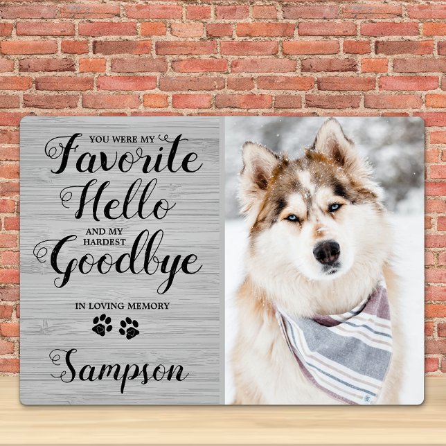 Pet Memorial Sympathy Keepsake Personalised Photo Plaque (Creator Uploaded)
