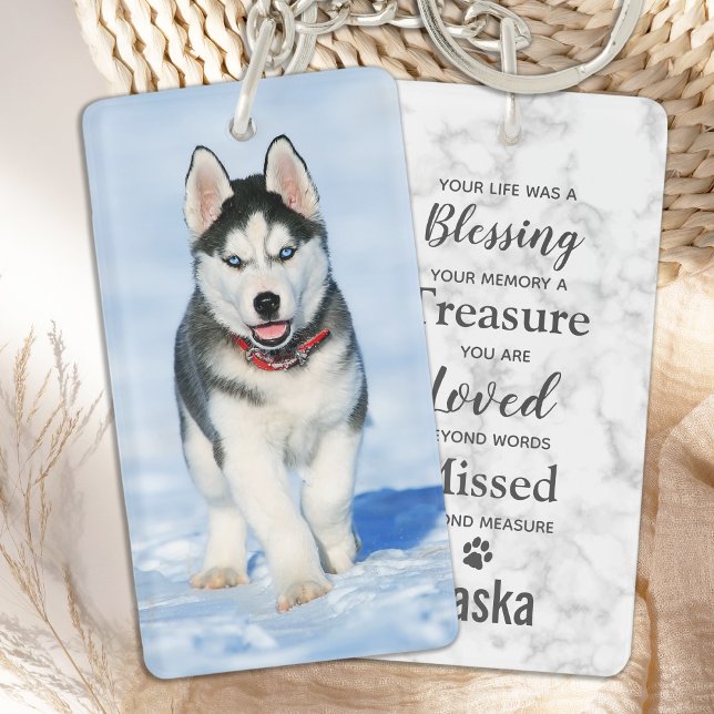 Pet Memorial Sympathy Pet Loss Photo Memorial Key Ring (Creator Uploaded)