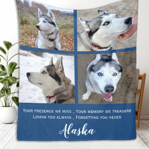 Pet Memorial Sympathy Quote - Pet Loss - Pet Photo Fleece Blanket