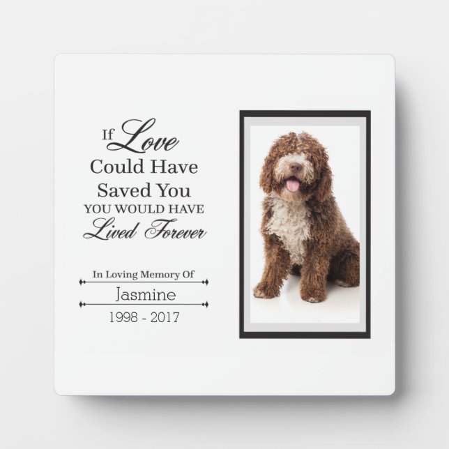Pet Memorial Tabletop Plaque with Easel (Front)