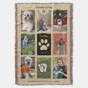 Pet Memorial Throw Blanket - Personalised