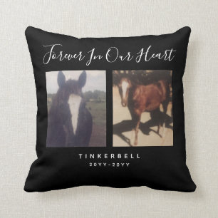Pet Memorial Two Photo Keepsake Personalised Cushion