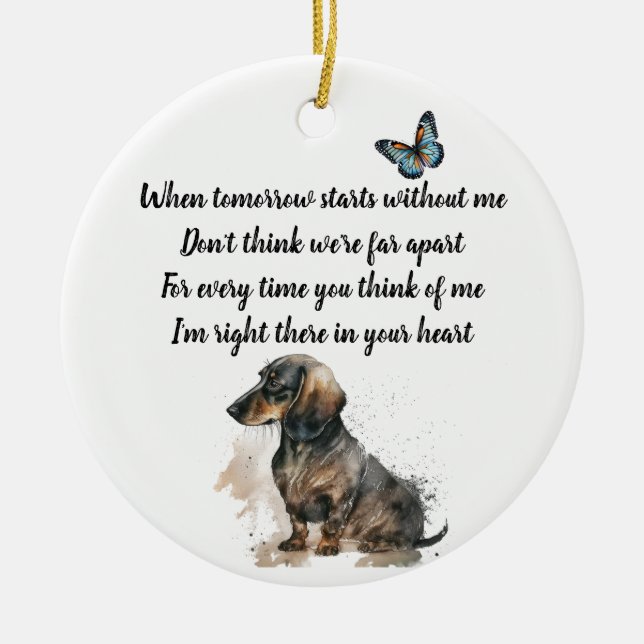 Pet Memorial with lovely words. Fully Editable  Ceramic Ornament (Front)