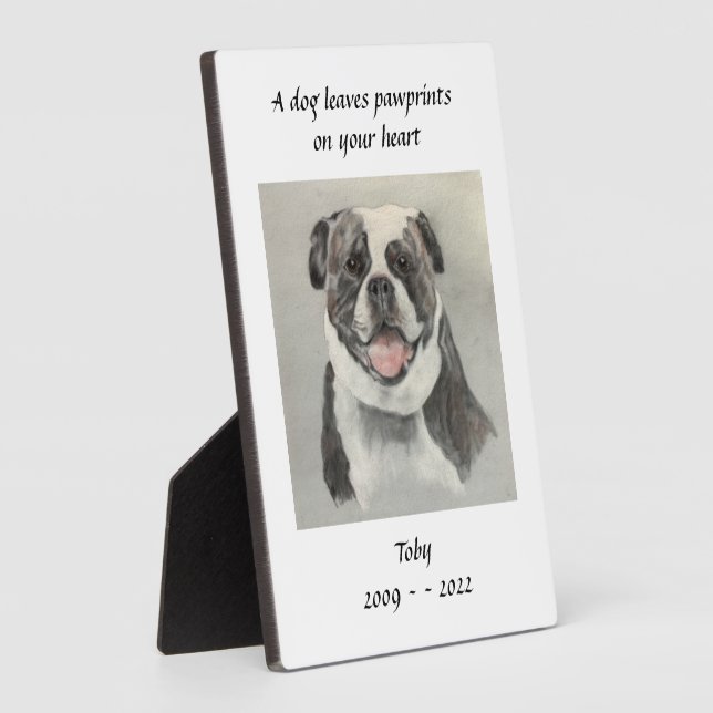 Pet memorial with Saying mounted for display Plaque (Side)