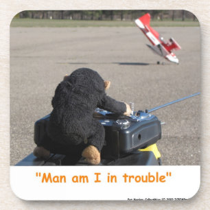 Pet Monkey Crashing Dads RC Plane Coaster Set