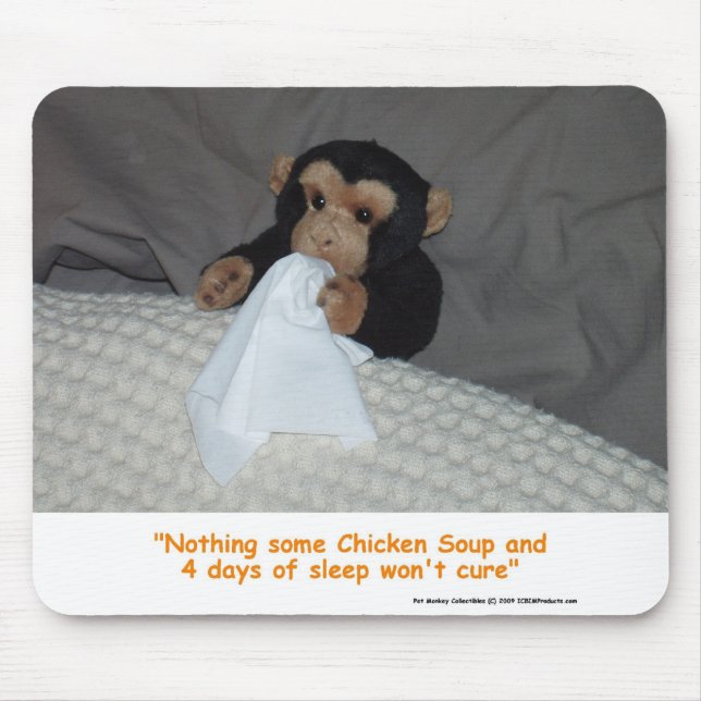 Pet Monkey with a Bad Cold Mouse Mat (Front)