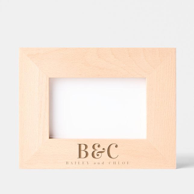 Pet Monogram Names Keepsake Etched Frames (Front)