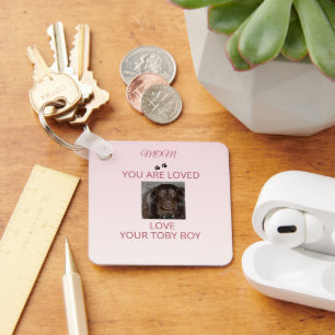 Pet Mum Heartfelt Photo Token Key Ring