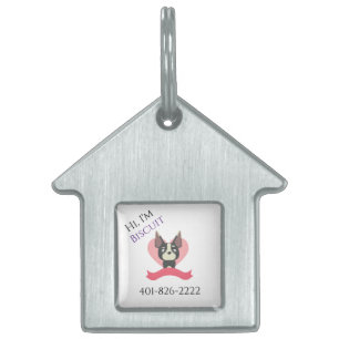 Pet Name & Number Chihuahua Pup Framed Pet Tag