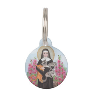 Pet Name & St. Gertrude Patron of Cats Tag