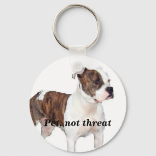 Pet, not threat keychain