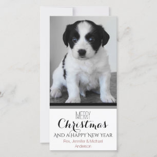 Pet or Puppy Black White Holiday Christmas