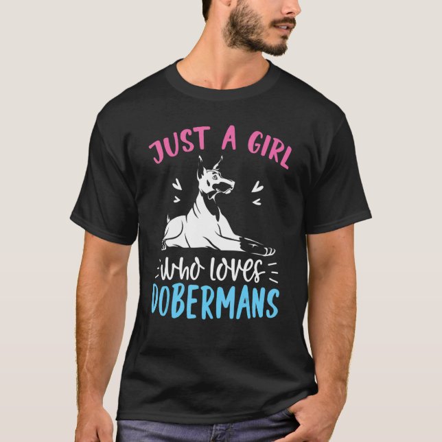 Pet Owner Women Girls Dog  Dog Owner Animal Doberm T-Shirt (Front)