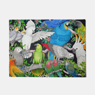 Pet Parrots of the World Doormat