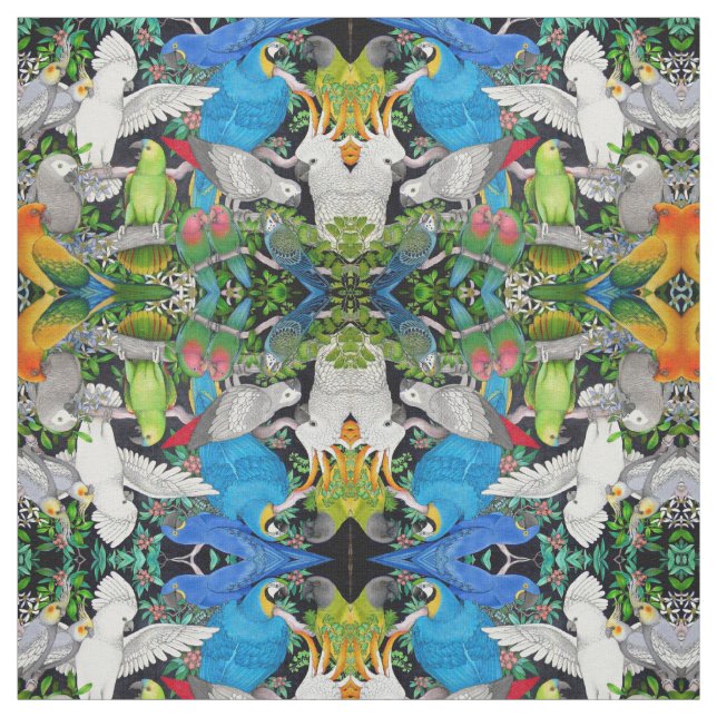Pet Parrots of the World  Fabric (Swatch)