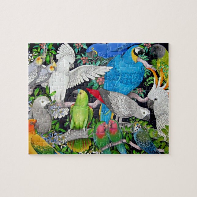 Pet Parrots of the World Puzzle (Horizontal)