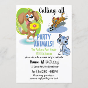 Pet party invite