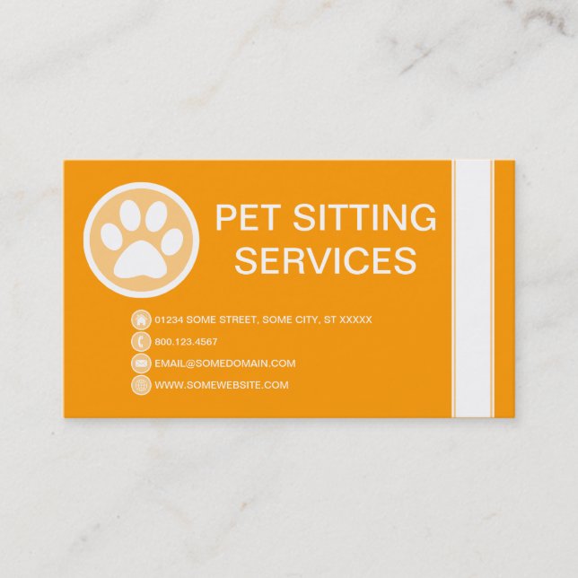 PET PAW bubble Business Card (Front)