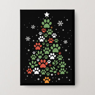 Pet Paw Christmas Tree Cats Dog Lover Xmas