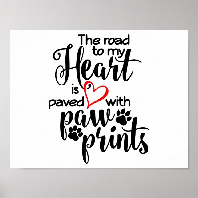 Pet Paw Heart Poster (Front)
