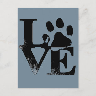 Pet Paw in LOVE Postcard