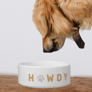 Pet Paw Print Bowl