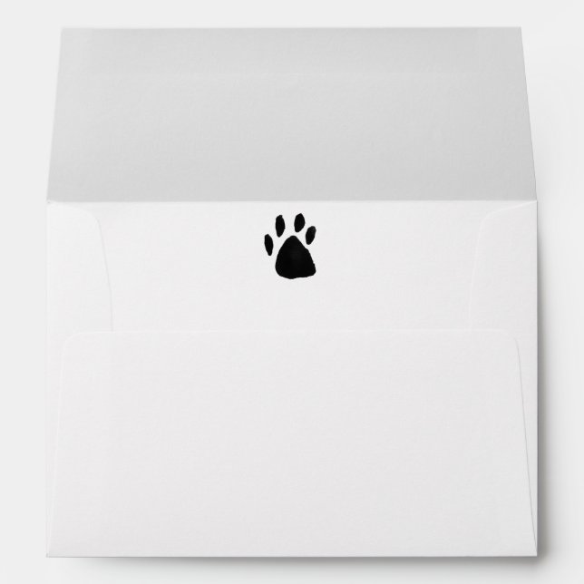 Pet Paw Print Christmas Envelope (Back (Bottom))