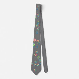 Pet Paw Print Love Tie