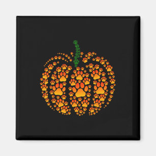 Pet Paw Print Pumpkin Paw Pumpkin Fall Thanksgivin Magnet