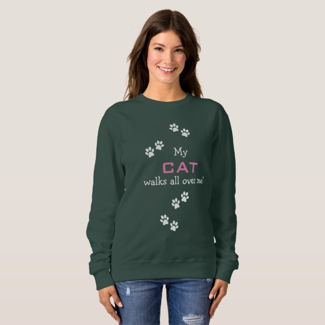 Pet Paw Prints Design Clothing Sweatshirt (Front Full)