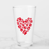 Pet Paw Prints Heart | Cute Dog and Cat Lover's