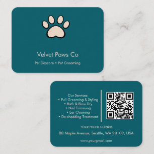 Pet Paws Grooming Customise Minimal Multi-Purpose Business Card