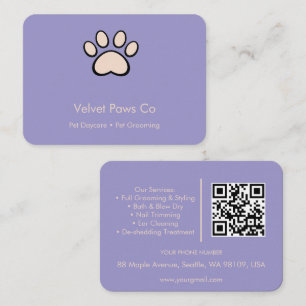 Pet Paws Grooming Customise Minimal Multi-Purpose Business Card