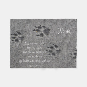 Pet Paws in Cement – Always There Fleece Blanket