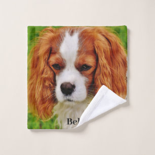 Pet Photo and Name Personalised Custom Dog Lover Wash Cloth