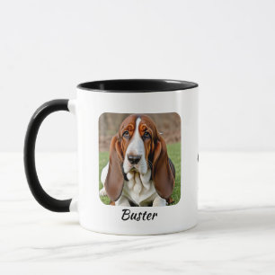  Pet Photo  Basset Hound  Brown  Personalise Mug