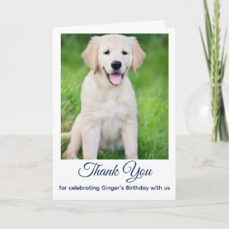 Pet Photo Birthday Thank You Card