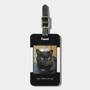 Pet Photo Black and White Luggage Tag