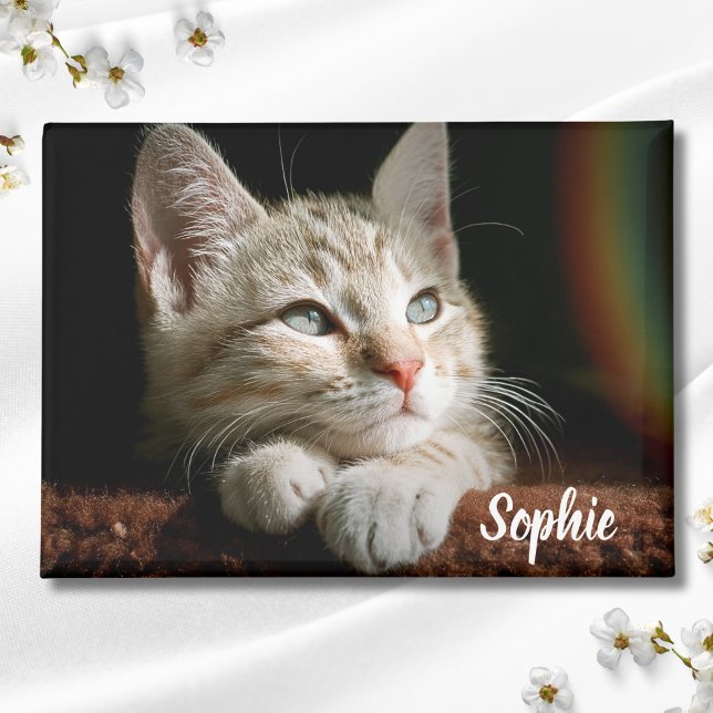 Pet Photo Block Magnet (Cat Photo Magnet)