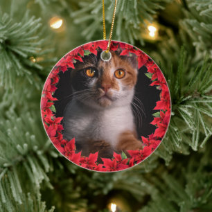 Pet Photo Christmas Ceramic Ornament