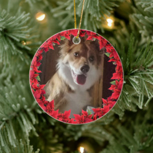 Pet Photo Christmas Ceramic Ornament