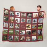 PET Photo Collage Blanket - Keepsake/Memorial Burg<br><div class="desc">Replace all the photos show and text with your own. This is one of MANY photo collage blankets in this collection/category. It can be used for ANY occasion in addition to that shown in the sample. All photos resize automatically to fill the spaces. This makes a great birthday, holidays or...</div>