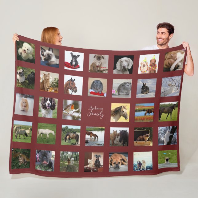 PET Photo Collage Blanket - Keepsake/Memorial Burg (In Situ)