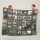 PET Photo Collage Blanket - Keepsake/Memorial Grey<br><div class="desc">Replace all the photos show and text with your own. This is one of MANY photo collage blankets in this collection/category. It can be used for ANY occasion in addition to that shown in the sample. All photos resize automatically to fill the spaces. This makes a great birthday, holidays or...</div>