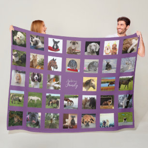 PET Photo Collage Blanket - Keepsake/Memorial Purp