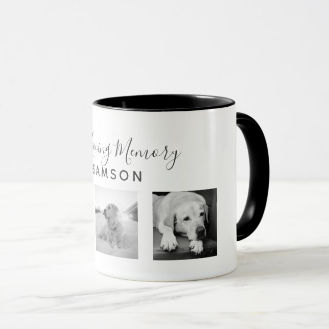 Pet Photo Collage Memorial - In Loving Memory Mug (Front Right)