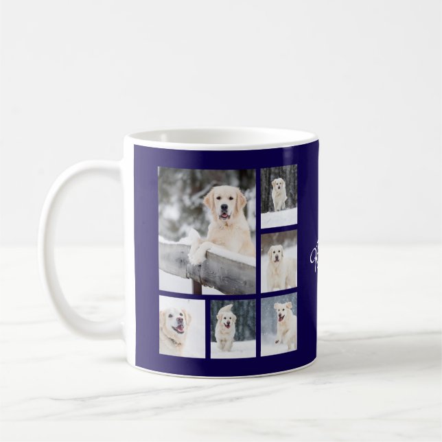 Pet Photo Collage Personalised  Coffee Mug (Left)