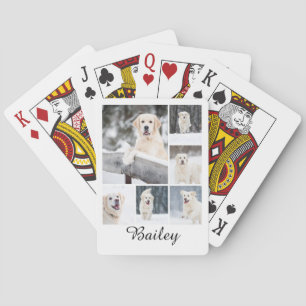 Pet Photo Collage Personalised  Playing Cards