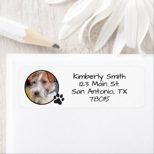 Pet Photo Custom Return Address Label
