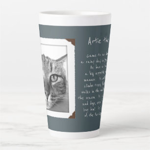 Pet Photo Dedication Memory Wording Latte Mug